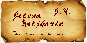Jelena Moljković vizit kartica